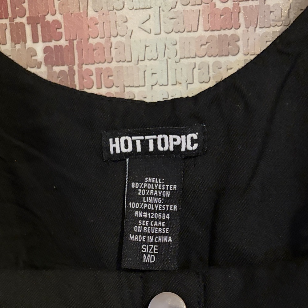 Hot Topic Black Button-Front Pinafore - image 2